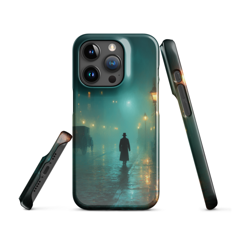 Victorian Phantom: Foggy London Night Phone Case