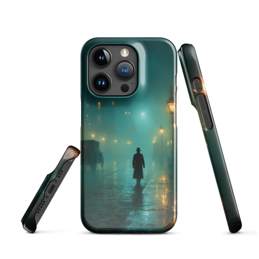 Victorian Phantom: Foggy London Night Phone Case