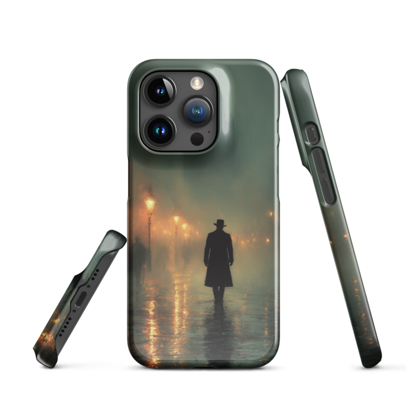 Victorian Wanderer: Misty Night London Phone Case